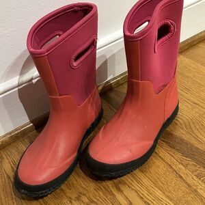 MOFEVER Toddler Kids Girls Neoprene Rain Bootsm, SIZE 13